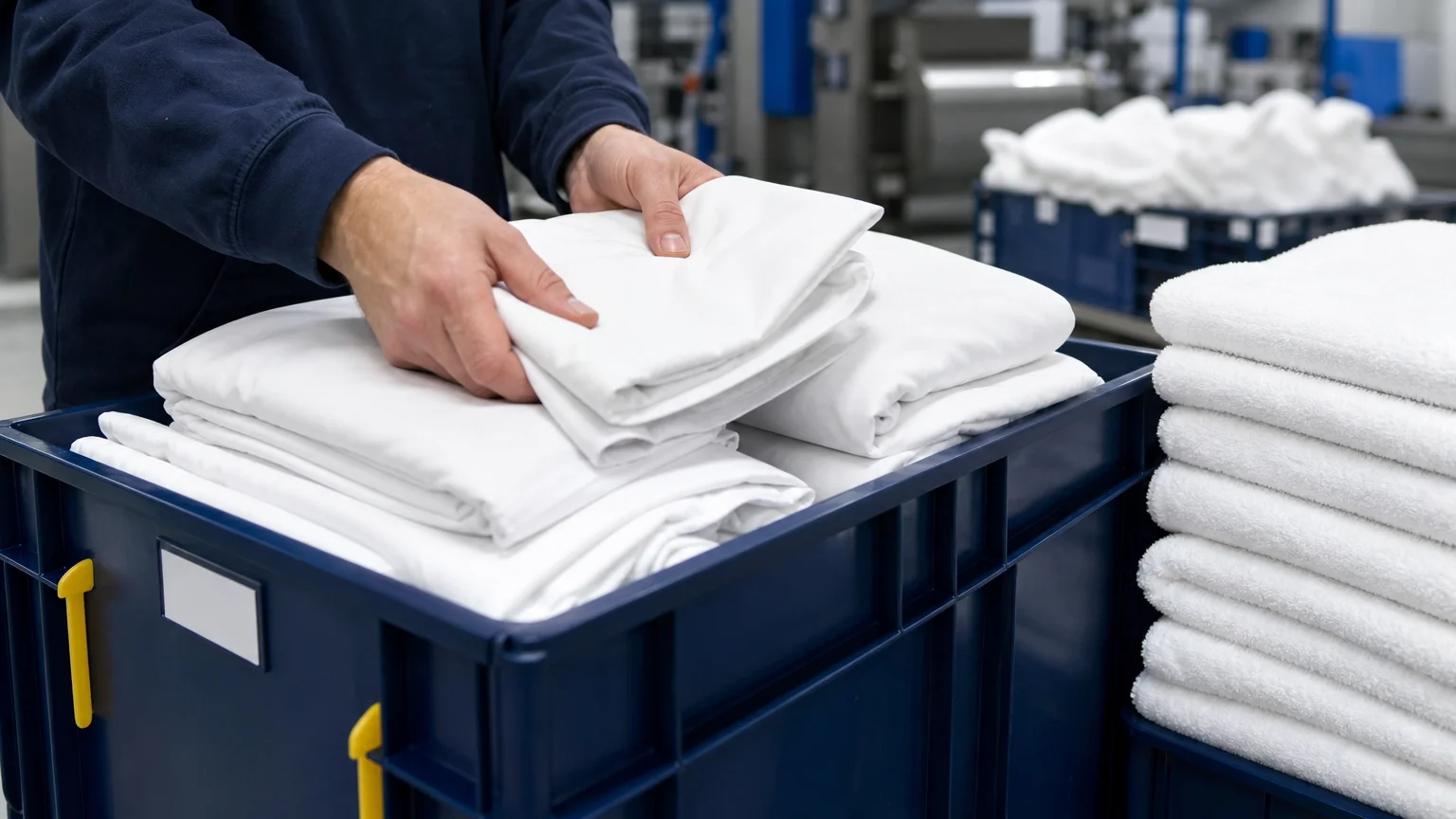 Tri professionnel de draps et serviettes pour des rotations Airbnb