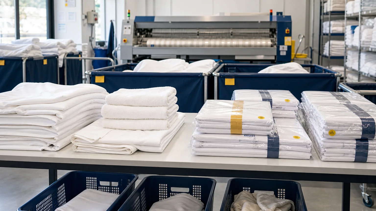 Comparaison visuelle entre linge professionnel du client et kits prêts à poser